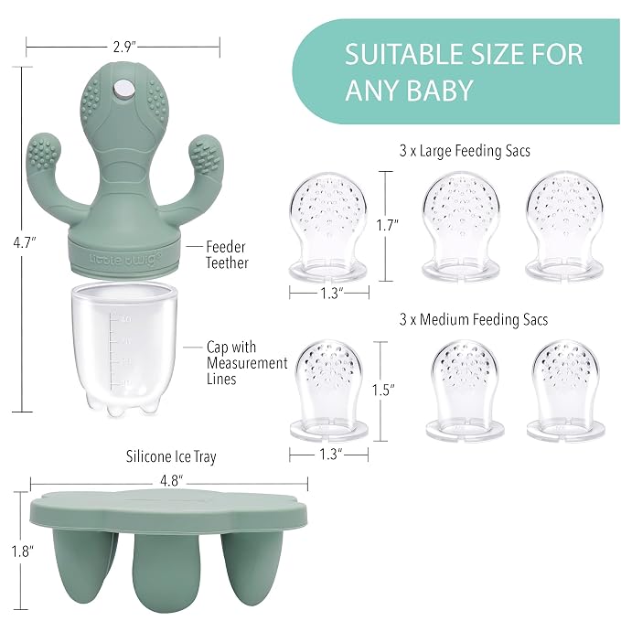Little Twig Baby Fruit Feeder Pacifier Teether | Baby Food Freezer Tray - Image 2