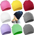 DRESHOW BQUBO 8 Pack Unisex Baby Beanie Hat Infant Toddler Kid Hats Baby Soft by DRESHOW