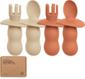 KeaBabies 4-Pack Silicone Baby Spoons and Forks Set by KeaBabies