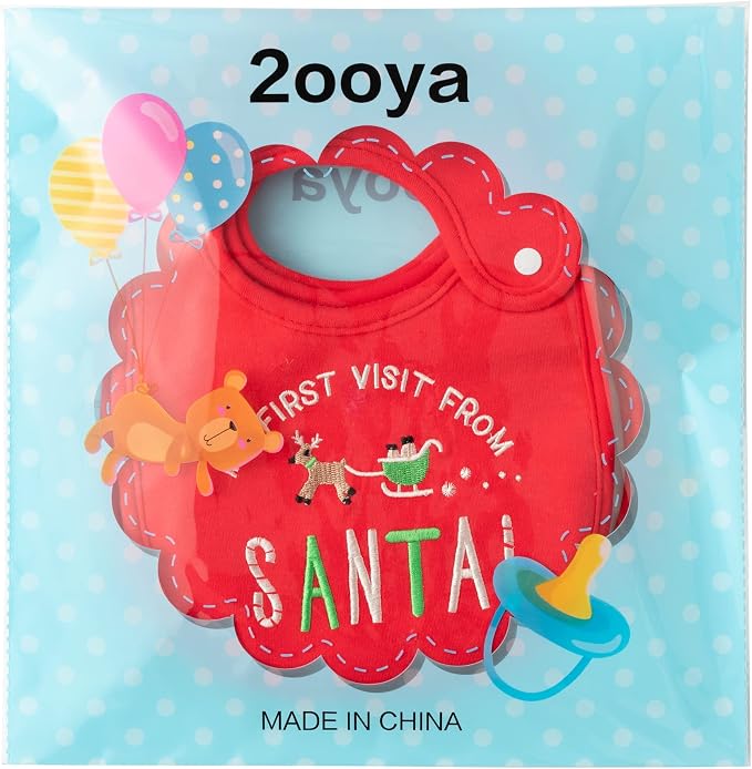 3Pcs Christmas Baby Cotton Bibs - Image 7