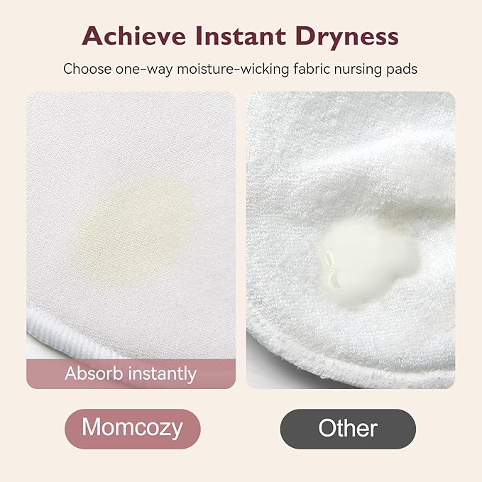 Momcozy Reusable Breast Pads 6 Count, Ultra Thin Washable Nursing Pads - Image 4