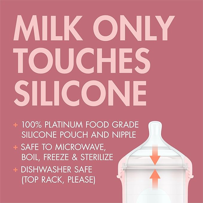 Boon Nursh Reusable Silicone Pouch Baby Bottles - Image 4