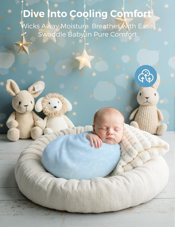 Momcozy Muslin Swaddle Blankets, Ultra Soft Neutral Registry Essentials - Image 2