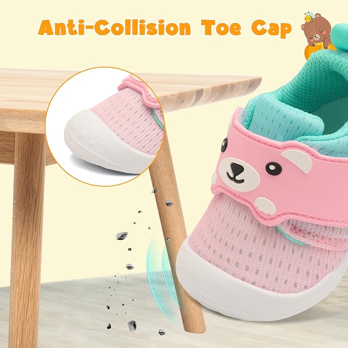 FEETCITY Baby Walking Shoes Wide Baby Shoes Boys Girls Infant Sneakers Crib - Image 5