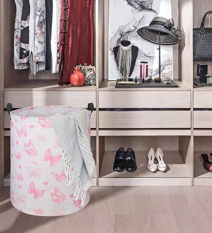 Round Laundry Hamper Storage Basket Laundry Organizer Hamper Storage Bins - Image 5