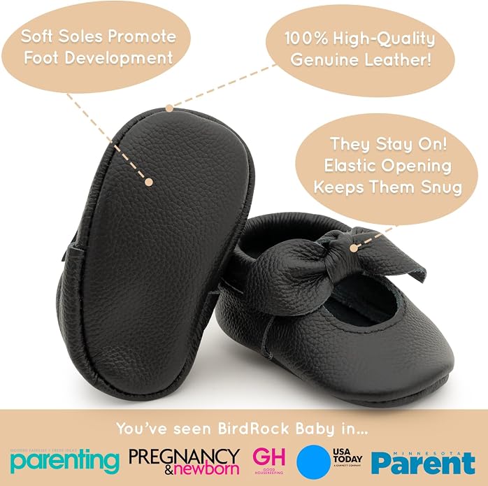 BirdRock Baby Bow and Knot Moccasins - Image 3