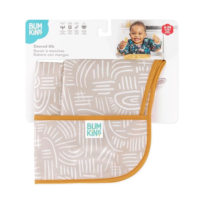 Bumkins Sleeved Bib for Girl or Boy, Baby and Toddler for 6-24 Mos, Essential - Image 6