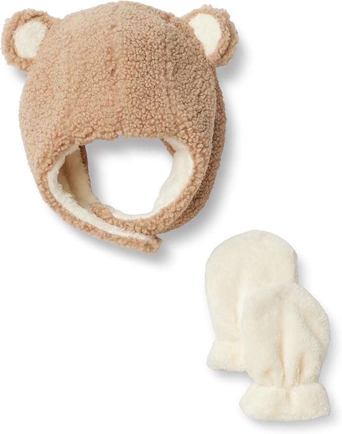 Amazon Essentials x Sofia Grainge Unisex Babies' Hat and Mittens Set by AmazonEssentials