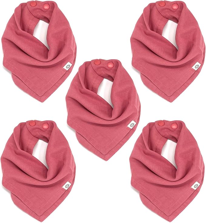 Kishu Baby Indi Organic Baby Bandana Bibs – Fairtrade 4-Way Reversible Drool by KishuBaby