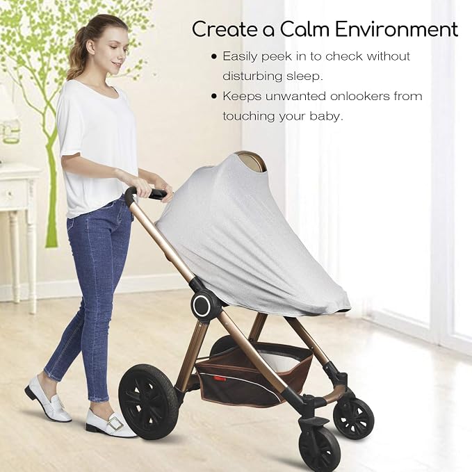 Nursing Cover & Baby Nursing Poncho, High Seat Cover, Stroller Cover, Shopping - Image 4