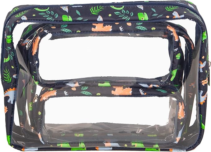 TSA Approved 5-Piece Diaper Bag Organizer Pouch Set Clear Waterproof TPU Kids - Image 7