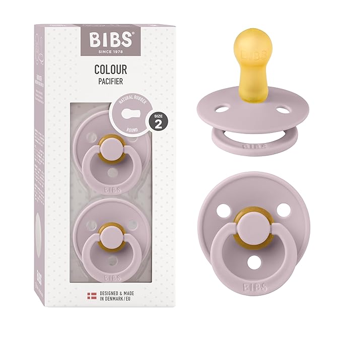 BIBS Pacifiers Colour Collection | Natural Rubber Baby Pacifier | Set of 2 by BIBS