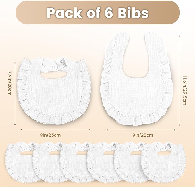 Oiomniv Muslin Baby Bibs, Toddler - Image 8