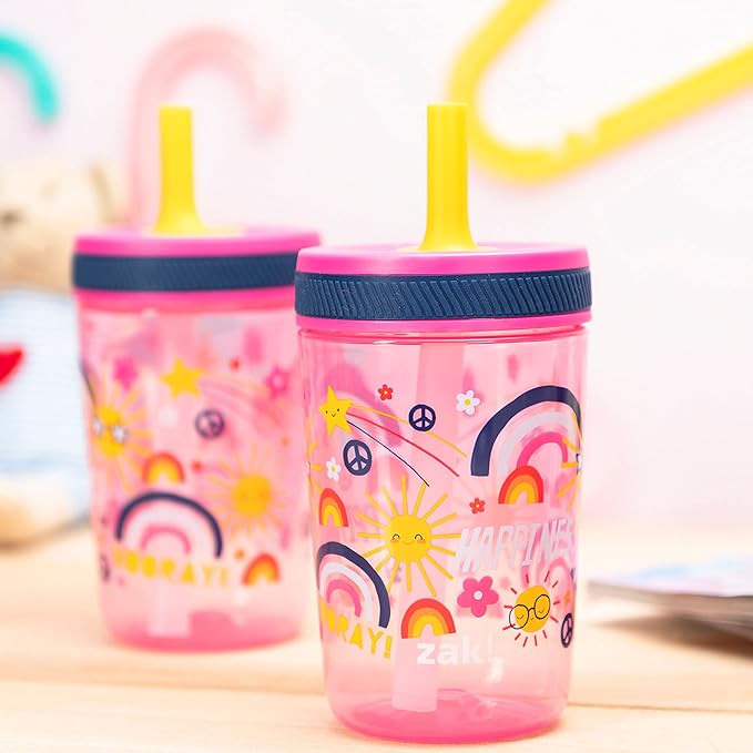 Zak Designs Kelso 15 oz Tumbler Set, Leak-Proof Screw-On Lid - Image 3