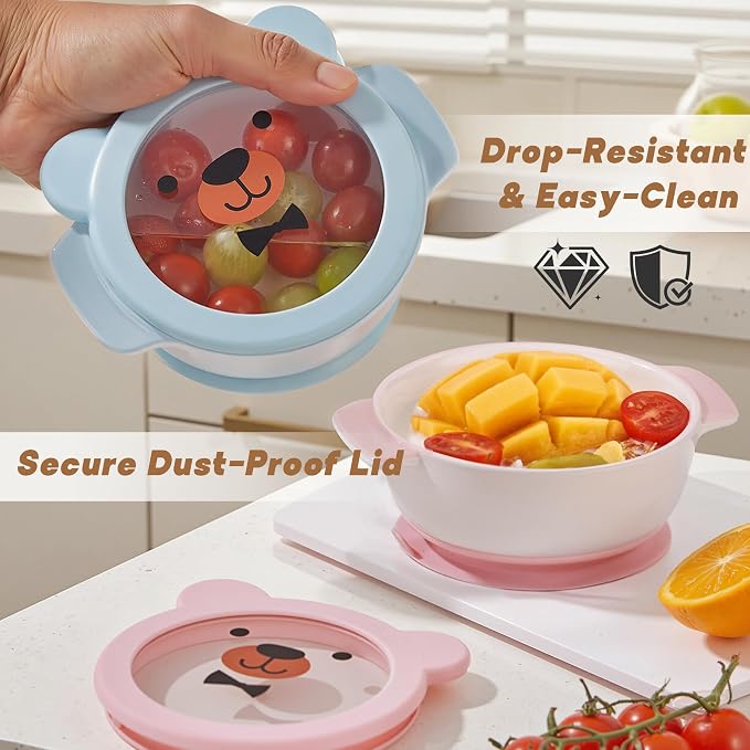 Ceramic Suction Bowl for Babies and Toddlers, Non-Slip Silicone Suction Cup - Image 5