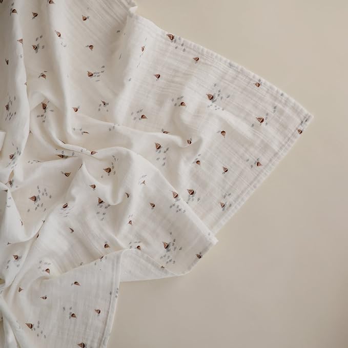 mushie Muslin Baby Swaddle Blanket | 100% Organic Cotton - Image 2