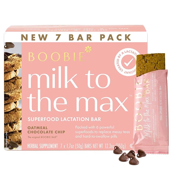 Boobie Bar Superfood Oatmeal Chocolate Chip Lactation Bar by Boobie