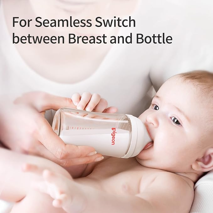 Pigeon Silicone Nipple with Latch-On Line, Natural Feel, 0+ Months - Image 2