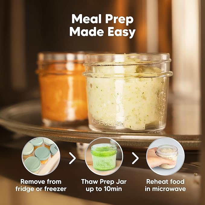KeaBabies 6pk 4oz Glass Baby Food Containers - Image 9