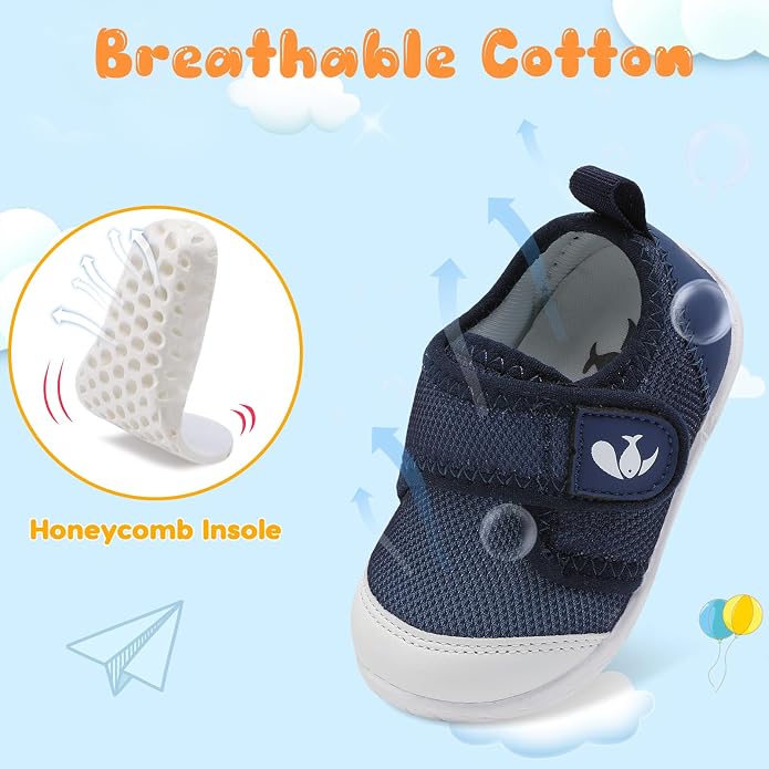 FEETCITY Baby First Walking Shoes Boys Girls Infant Sneakers Crib Shoes - Image 4