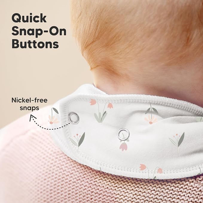 8-Pack Organic Baby Bandana Bibs - Image 8