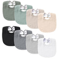 Konssy Muslin Baby Bibs 8 Pack Baby Bandana Drool Bibs Cotton by Konssy