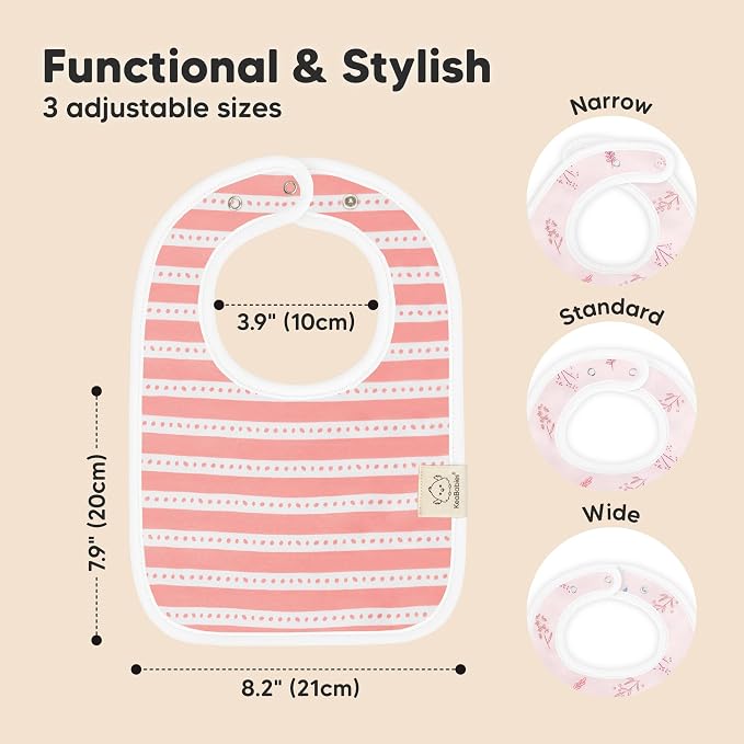 KeaBabies 8-Pack Organic Baby Bibs - Image 2