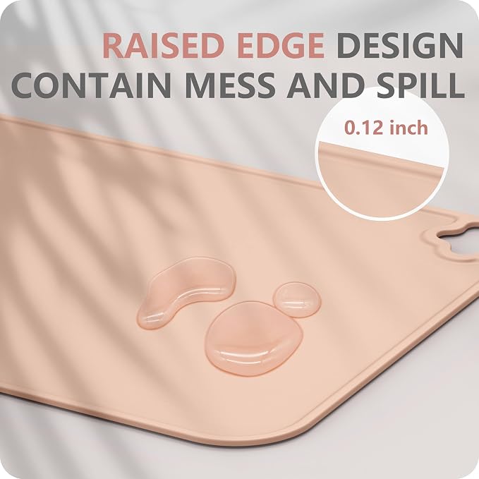 Cutebe Silicone Placemat for Toddles Kids Non-Slip Reusable Portable Kids - Image 6