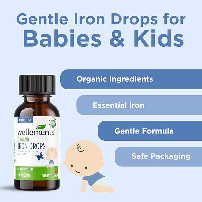 Wellements Organic Iron Drops for Newborn+ Babies - Image 5