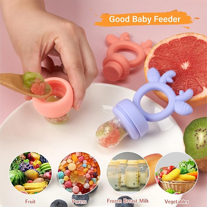 Baby Fruit Feeder, Teething Toys, Silicone teethers - Image 5