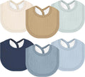 Muslin Baby Bibs 6 Pack for Unisex Girls & Boys, Adjustable Soft Cotton Baby by ARTSHU