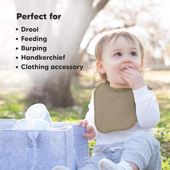 8-Pack Organic Baby Bibs for Boys, Girls - Image 7