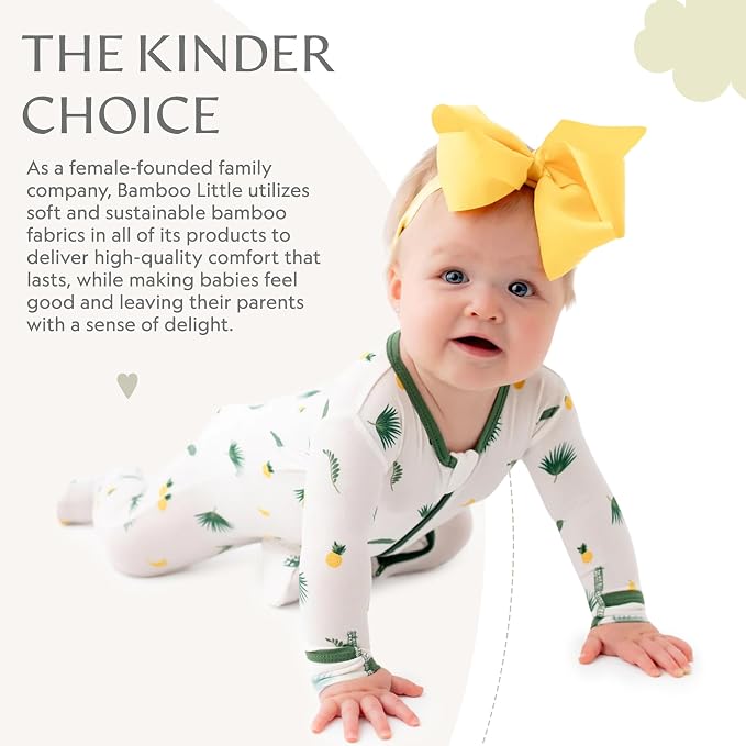 Bamboo Little Soft Baby Footie Pajamas, Baby Clothes, Newborn Sleepers - Image 6