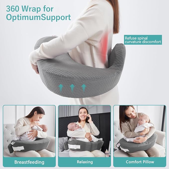 QSTEHEML Nursing Pillow for Breastfeeding - Image 4