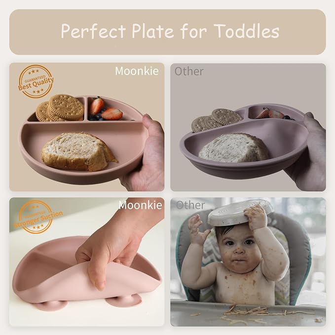 Moonkie Suction Plates for Baby | 100% Silicone BPA-Free Baby Plates - Image 5