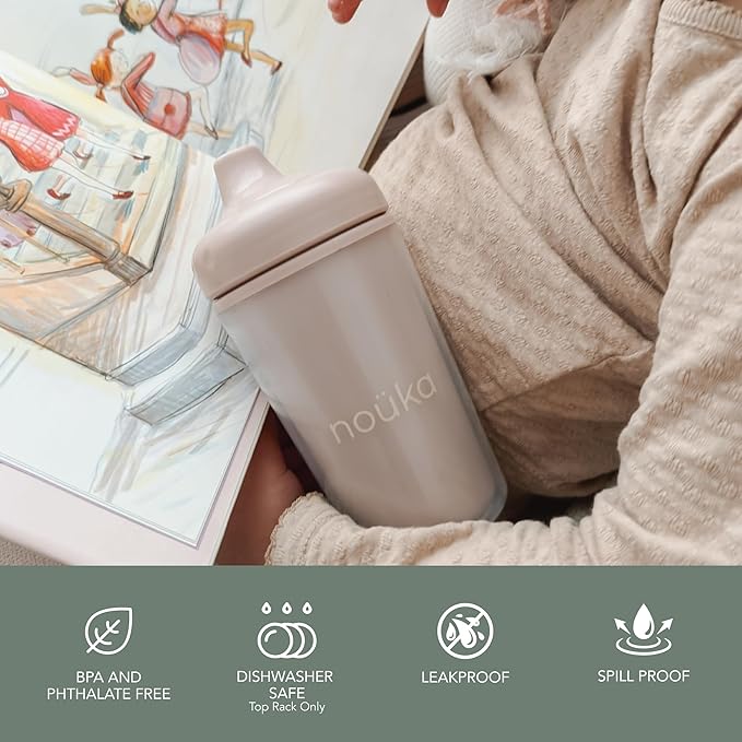 noüka Insulated and Non-Spill Sippy Cup | Leak Proof and Easy Grip | Keeps - Image 3