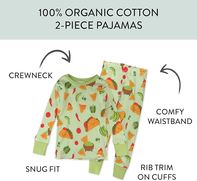 HonestBaby 4 Piece Pajamas Sleepwear Pjs 100% Organic Cotton - Image 2