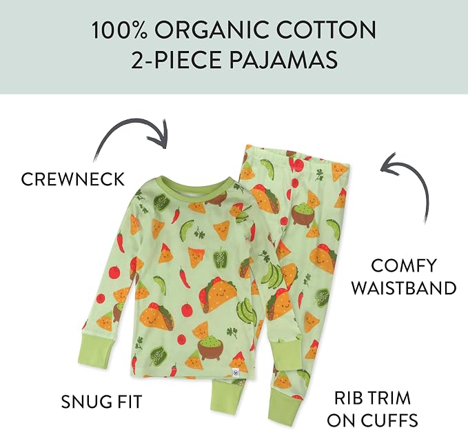 HonestBaby 4 Piece Pajamas Sleepwear Pjs 100% Organic Cotton - Image 2
