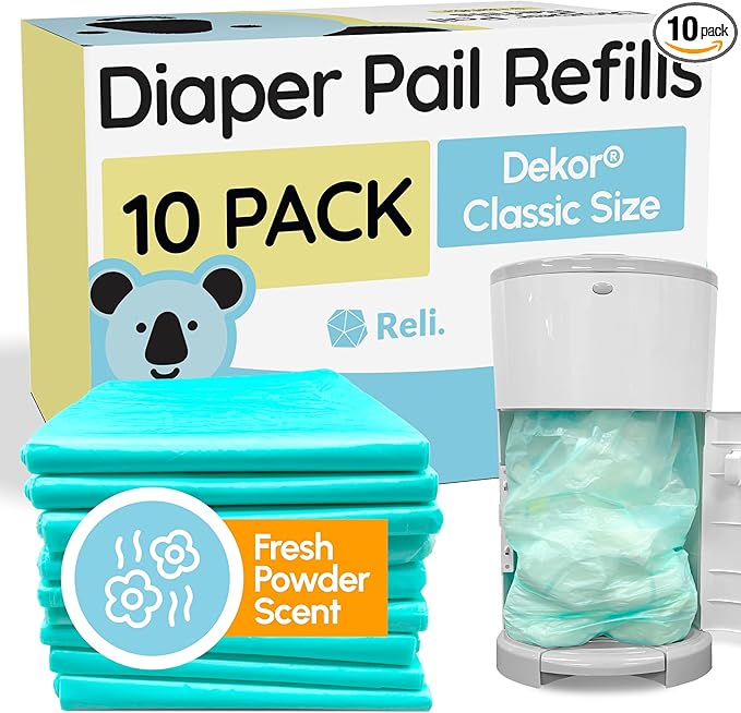 Reli. Diaper Pail Refill Bags, Compatible by Reli