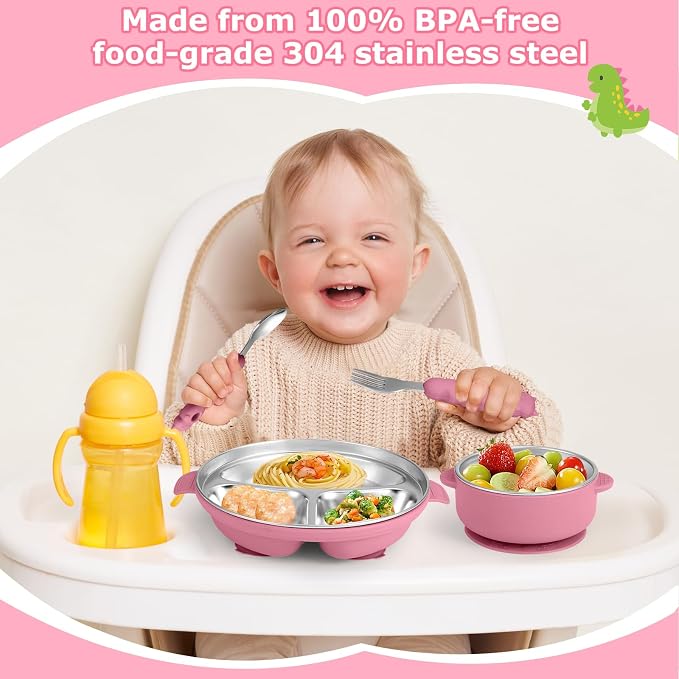 Stainless Steel Baby Plate and Bowl - Image 5