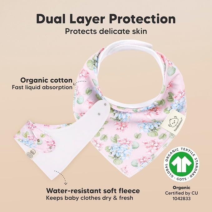 8-Pack Organic Baby Bandana Bibs - Image 2