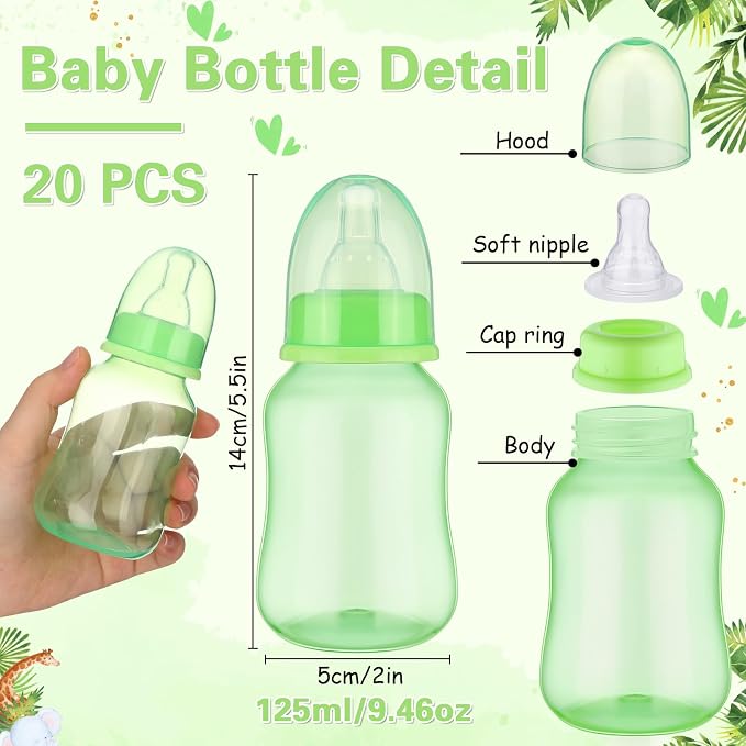 TrelaCo Bottle Chug Baby Shower Game 20 Pcs Baby Bottles Shower Favor - Image 3