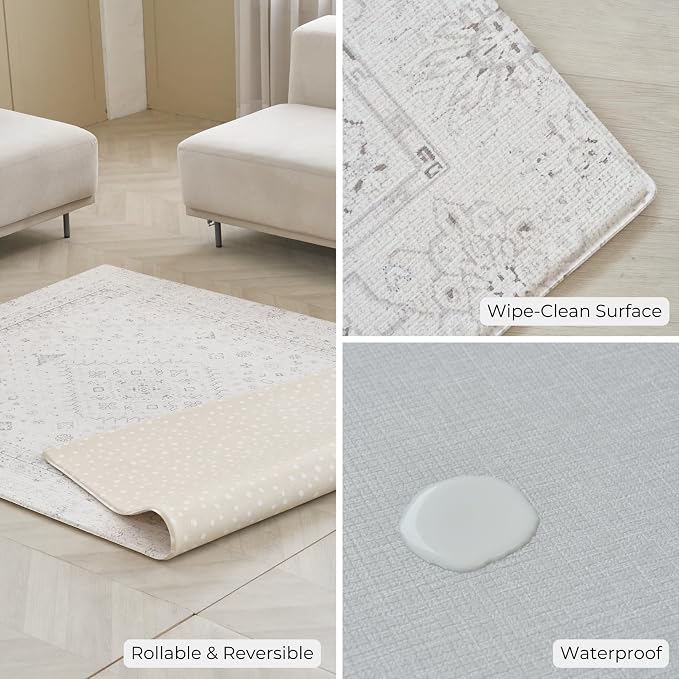Baby Care Soft Rug 98'' x 59'' Original One-Piece Reversible Rollable - Image 5