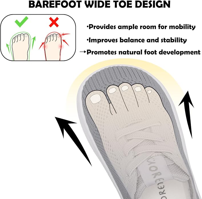 MORENDL Toddler Wide Toe Box Barefoot Shoes Baby First Walking Shoes Boys Girls - Image 3