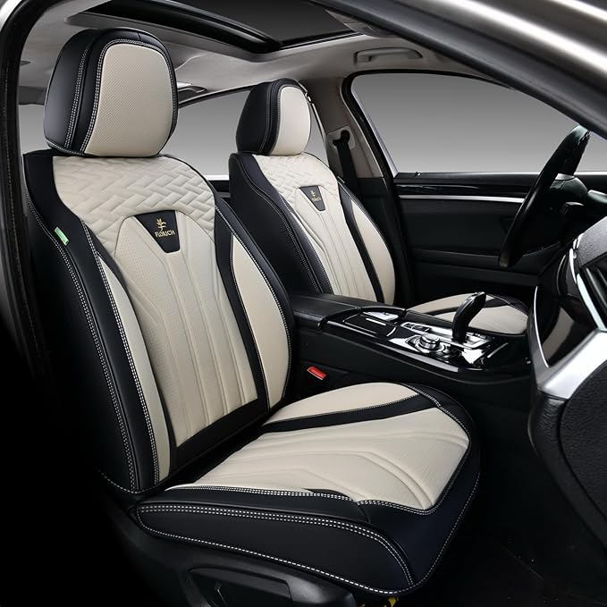 FLORICH Leather Seat Covers, Seat Covers Full Set, Car Seat Protectors 5 Seats - Image 2
