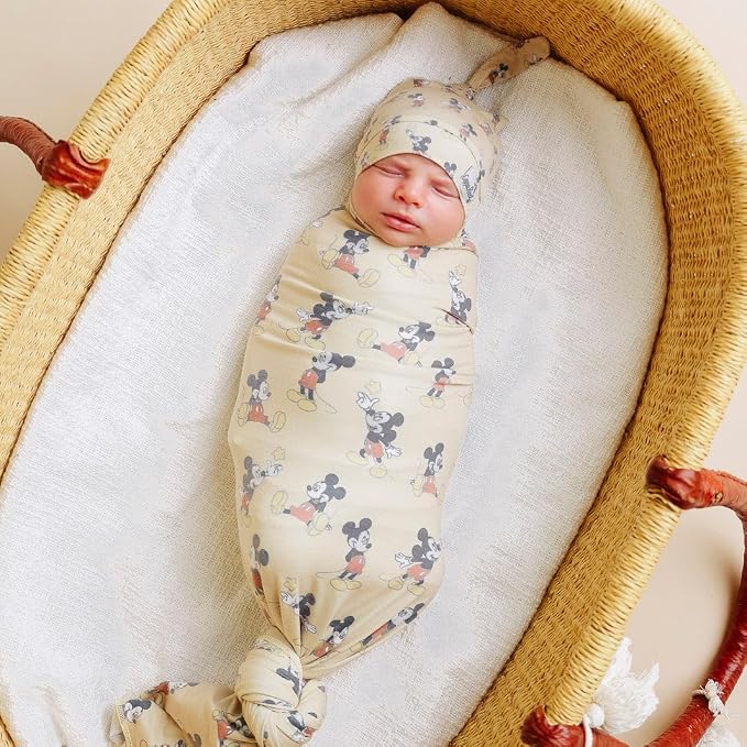 Copper Pearl Large Premium Knit Baby Swaddle Receiving Blanket Mickey Mouse - Image 5