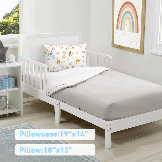 2-Pack Toddler Pillow, 13X18 Cotton Toddler Pillows - Image 7