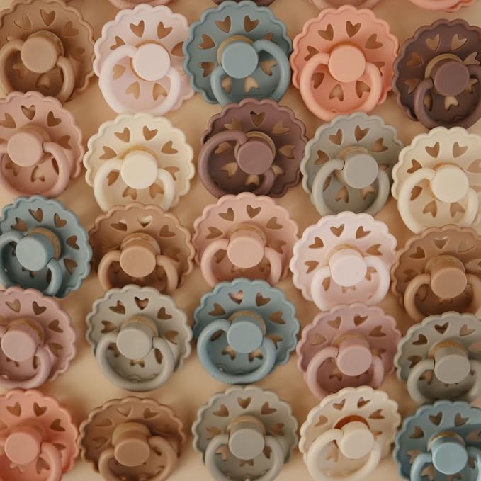 FRIGG SilkySoft Silicone Baby Pacifier 6-Pack Blooming Love | Made in Denmark | - Image 9