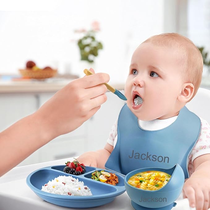 Personalized Silicone Baby Feeding Set - Image 6