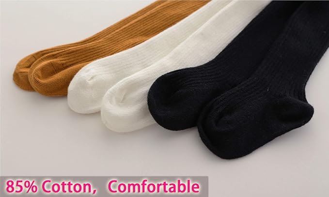 CECORC Baby Girls Tights Toddler Cable Knit Leggings Thick Cotton Infant - Image 2